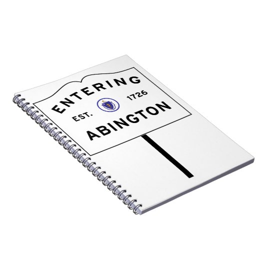 Abington, Massachusetts, stad invoeren teken Notitieboek (Rechterzijde)