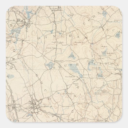 Abington, Massachusetts Vierkante Sticker (Voorkant)