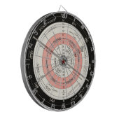 Abizaïde vlakke ondergrond, Briefpapier grondkunst Dartbord (Voorkant Links)