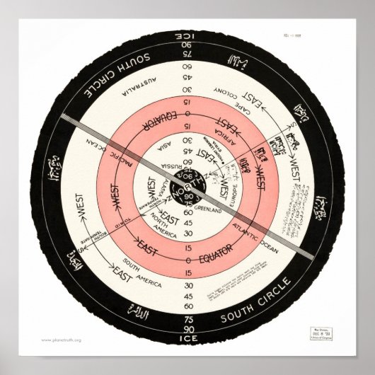 Abizaïde "vlakke oppervlakte, Briefpapier aarde" k Poster (Voorkant)