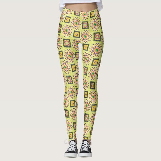 ABL - 0246 - Mandala vert - Leggings (Devant)