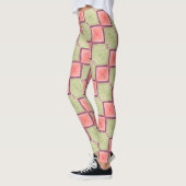 ABL - 069 - Groene en Zalmvlinder Leggings (Links)