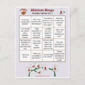 Ableism Bingo Kaart Handicap Editie Volume 2 (Voorkant)