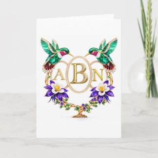 ABN Hummingbird Any Letters Custom Folded Wedding