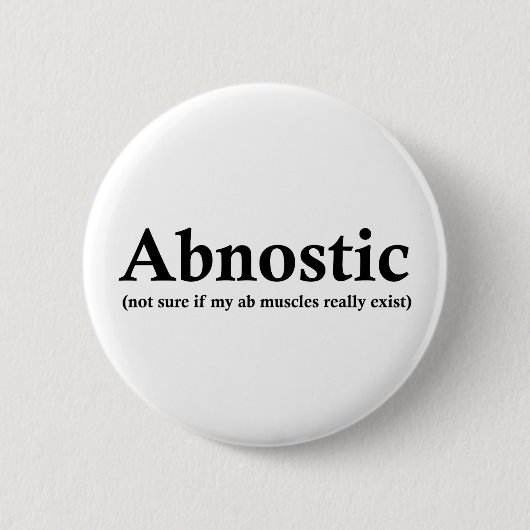 Abnostische knop ronde button 5,7 cm (Voorkant)