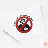 Abolish Columbus Day Sticker (Enveloppe)