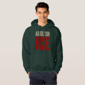 Abolish ICE Minimalist Protest Typography Design Hoodie (Voorkant volledig)