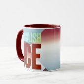 Abolish ICE Minimalist Protest Typography Design Mok (Voorkant links)