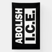 Abolish ICE Spandoek (Verticaal)