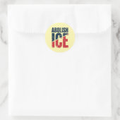 Abolish ICE Vintage Protest Ronde Sticker (Tas)