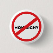 Abolish the Monarchy Ronde Button 3,2 Cm (Voorkant)