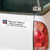 Abominatie Obama Nation Bumpersticker (Op Truck)