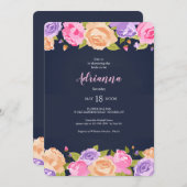 Abondance de fleurs Invitation à la douche nuptial (Devant / Derrière)