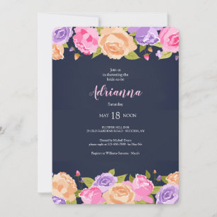 Abondance de fleurs Invitation à la douche nuptial