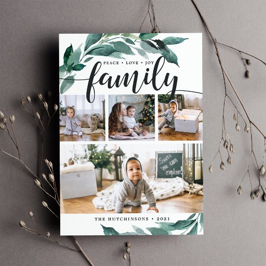 Abondance en hiver | Carte de collage photo de vac