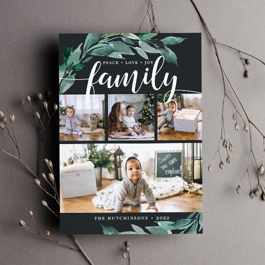 Abondance en hiver | Carte de collage photo de vac