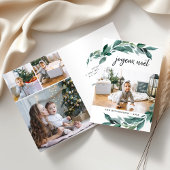 Abondance en hiver | Carte photo de vacances plié