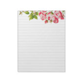 Abondance rose sur un grand bloc-notes (Tourné)