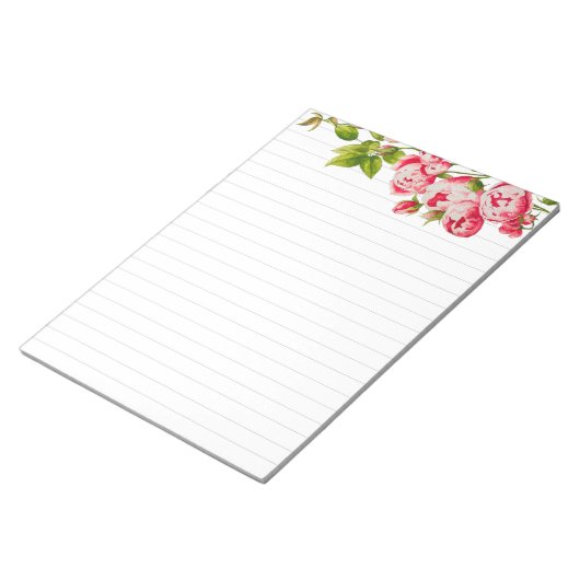 Abondance rose sur un grand bloc-notes (Incliné)