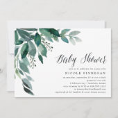 Abondant feuillage | Invitation baby shower (Devant)