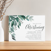 Abondant feuillage | Invitation Christening