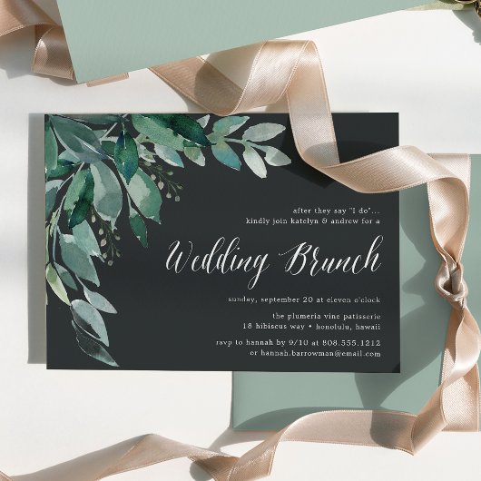 Abondant feuillage | Mariage Brunch Invitation
