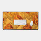 Abondantes Fleurs Orange Doré Art Déco (Clavier et souris)