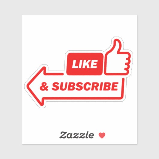 Abonneer op mijn YouTube-kanaal Sticker (Vel)