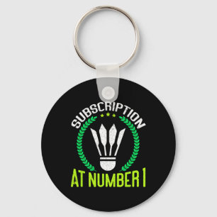 Abonnement op nummer 1 Funny Badminton Sleutelhanger