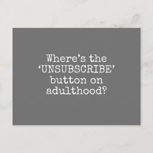 Abonnement op volwassenheid opzeggen  briefkaart
