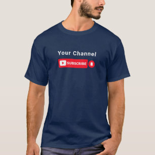 Abonneren YouTube Kanaal Naam Custom T-Shirt