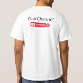 Abonnez-vous Youtube Nom de la chaîne T-shirt pers (Dos)