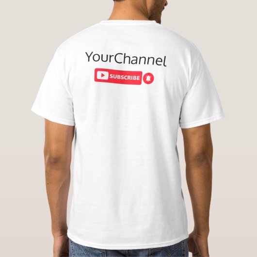 Abonnez-vous Youtube Nom de la chaîne T-shirt pers (Dos)