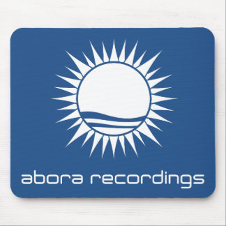 Abora Recordings White-on-Blue Mousepad Muismat