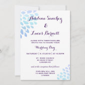 Abordable, élégant Faire-part de mariage Hydrangea (Devant)