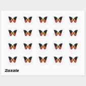 Aborigin Hypolimnas Butterfly Ronde Sticker (Vel)
