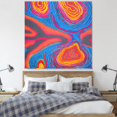 Aboriginal Abstract Art Vol 03 Canvas Afdruk (Insitu (Slaapkamer))