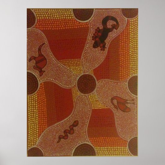Aboriginal Animal Collectie Poster (Voorkant)