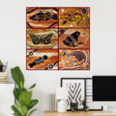 Aboriginal Art Collage Poster (Thuiskantoor)