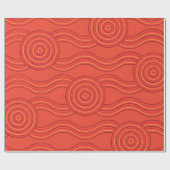 Aboriginal Art Fire Cadeaupapier (Vlak)