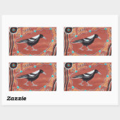Aboriginal Art Magpie Dreaming Stickers (Vel)