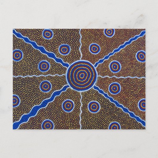 Aboriginal Art Painting Australië Abstract Design Briefkaart (Voorkant)