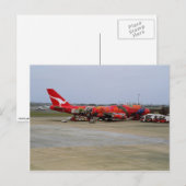 Aboriginal art, Quantas 747, Kingsford Smith Airpo Briefkaart (Voorkant / Achterkant)