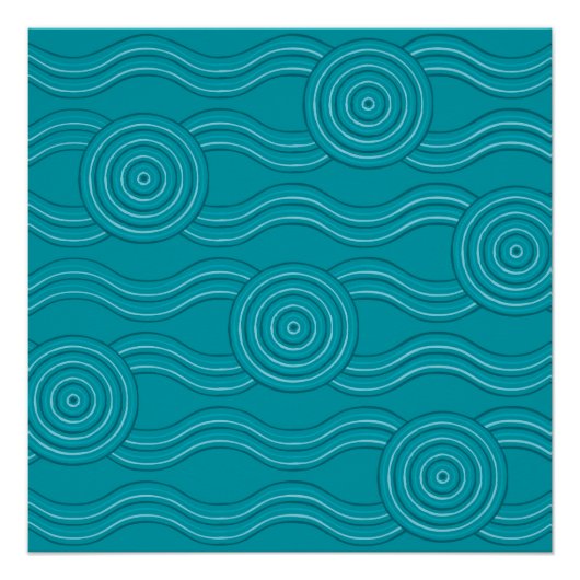 Aboriginal art reef perfect poster (Voorkant)