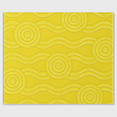Aboriginal Art Wattle Cadeaupapier (Vlak)