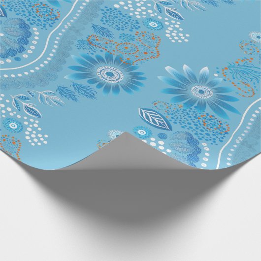 Aboriginal art Wrapping Paper Cadeaupapier (Hoek)