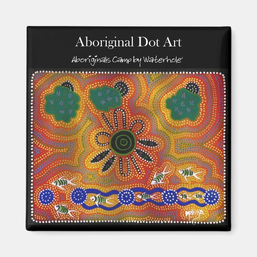 Aboriginal Artwork Magneet (Voorkant)