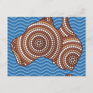 Aboriginal Australia Punt schilderen Briefkaart