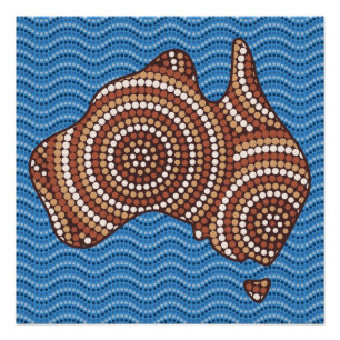 Aboriginal Australia Punt schilderen Perfect Poster