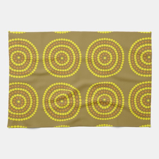 Aboriginal beige theedoek (Horizontaal)
